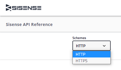HTTPS schema selector at the top of the Interactive API Reference screen