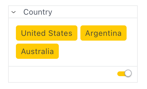 Member filter tile example 1