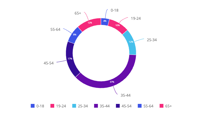 Pie chart example 3