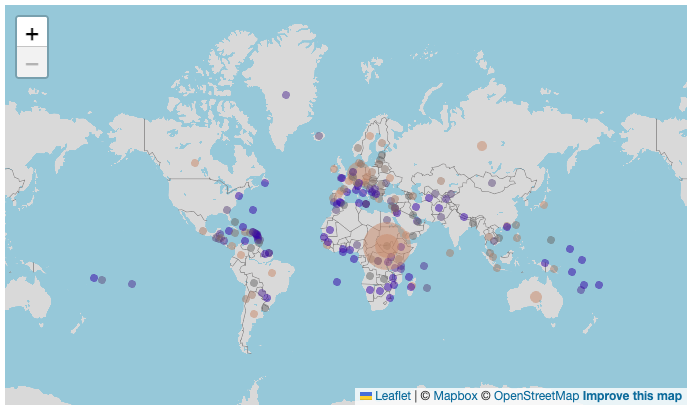 Scattermap chart example 1