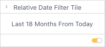 Vue relative date filter tile example